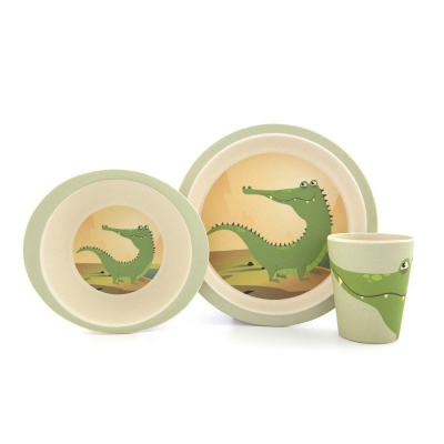 Set tavola coccodrillo in bambù Yuunna