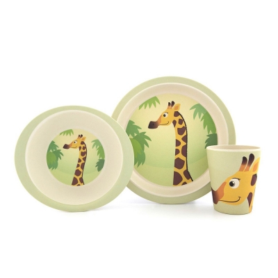Set tavola giraffa in bambù Yuunna