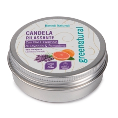 Candela cera di soia rilassante lavanda GN