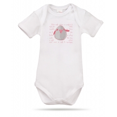 Body uccellino rosa Lait Baby