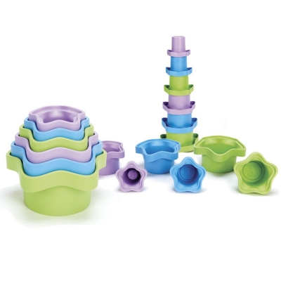 Coppette impilabili in plastica ricicalata