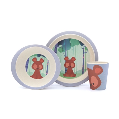 Set tavola orso in bambù
