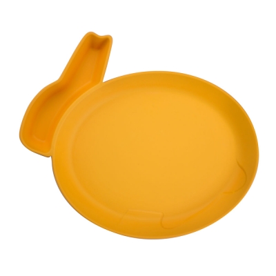 Piatto coniglio arancione bioplastica biodegradabile