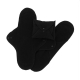 Assorbenti notte lavabili cotone bio nero